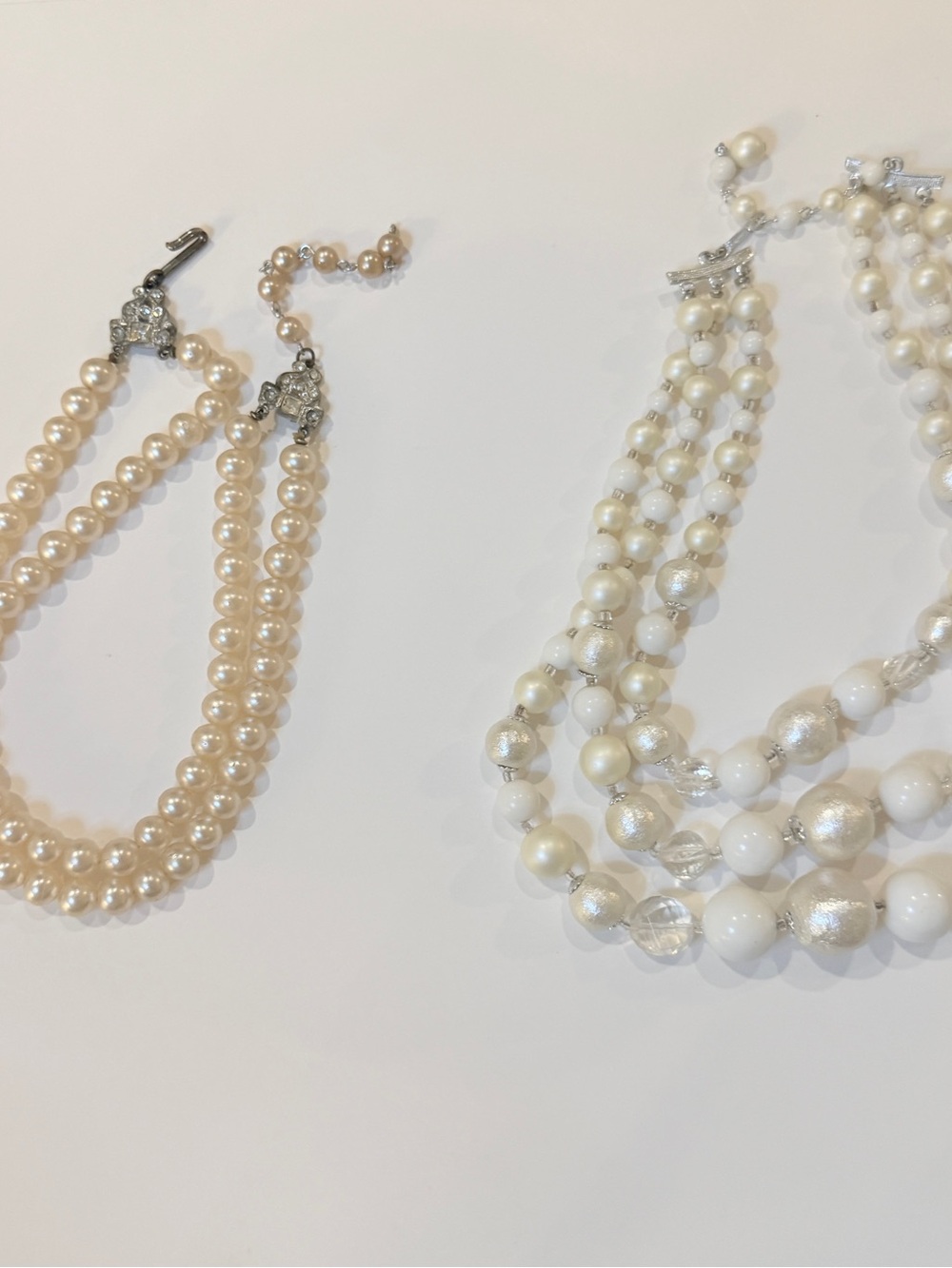 Costume Multi-Strand Pearl style Necklaces (2)